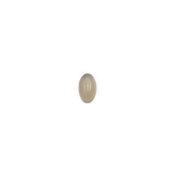 Cabochon of grey agate, in oval shaped, 3 * 5mm x 10pcs