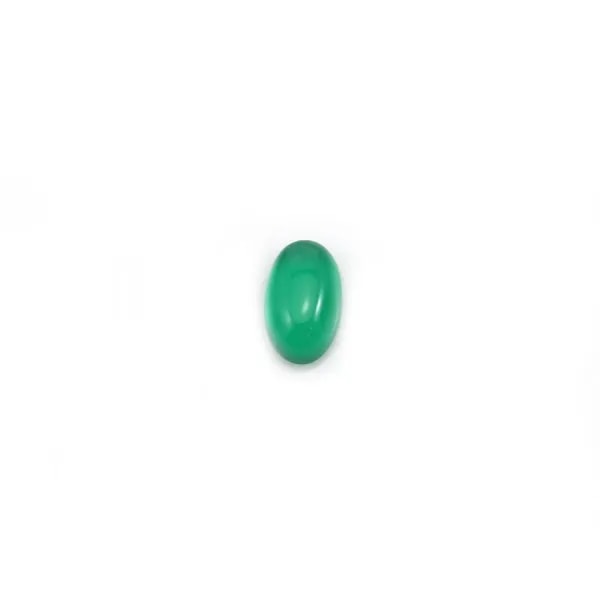 Cabochon d'agate, de forme ovale, de couleur verte, 3 * 5mm x 4pcs