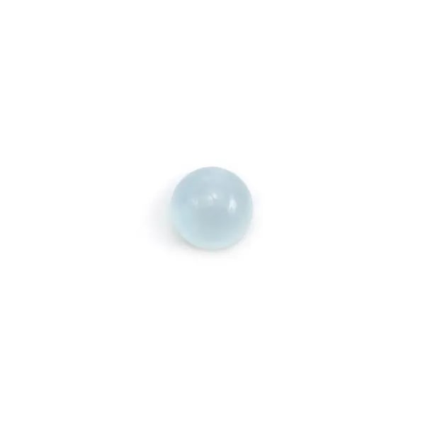 Cabochon aquamarine  round 8mm x 1pc