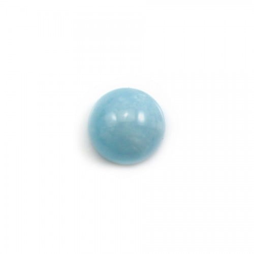Cabochon aigue marine rond 12mm  x 1pc