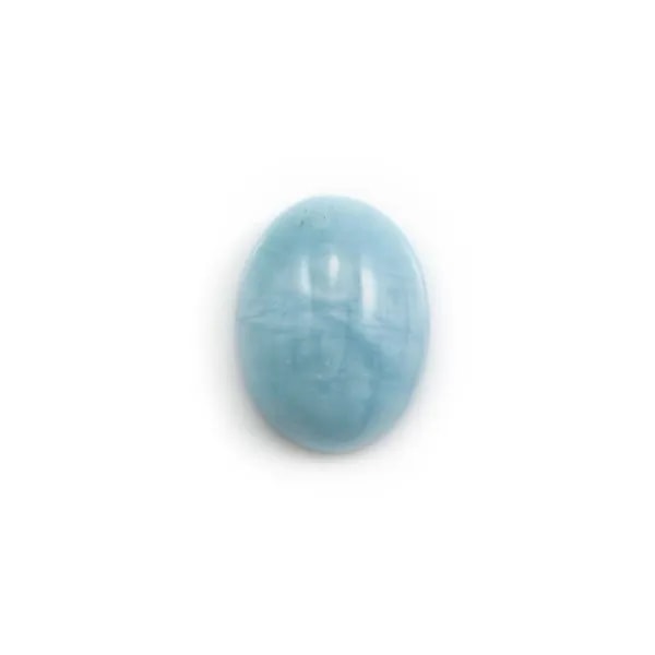 Aquamarine oval-shaped cabochon measuring 10x14mm x 1pc