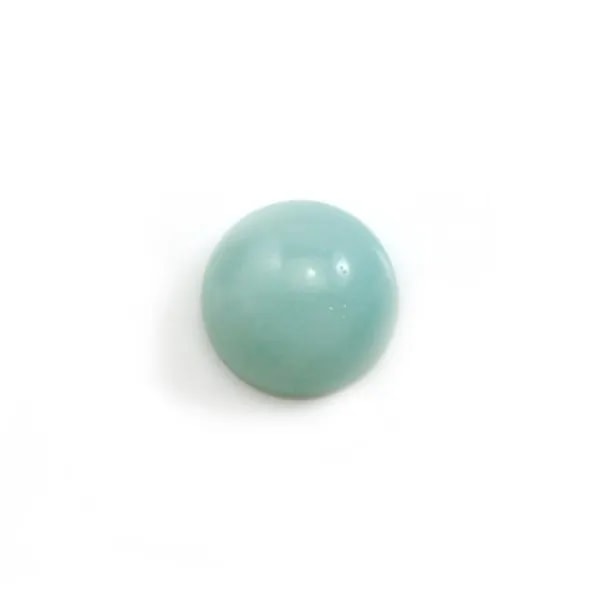 Cabochon bleu d'amazonite, de forme ronde, 12mm x 2pcs