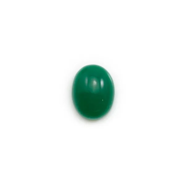 Cabochon d'aventurine verte, qualité A+, de forme ovale, 7x9mm x 1pc