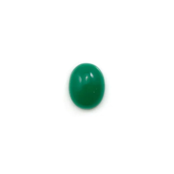 Cabochon d'aventurine verte, qualité A+, de forme ovale, 8x10mm x 1pc