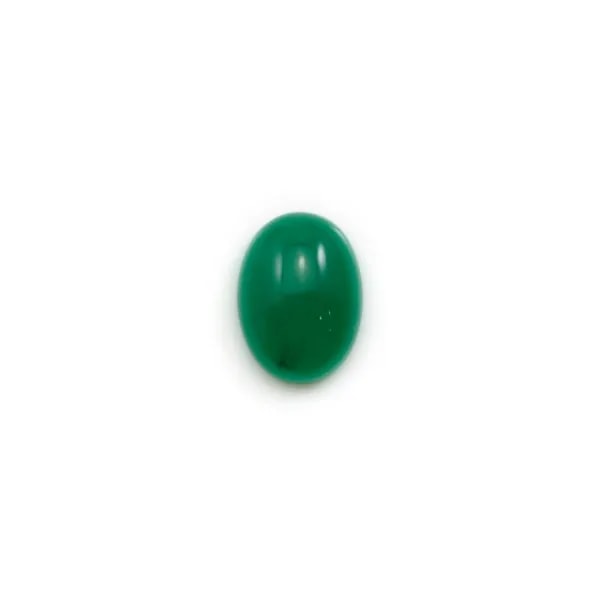 Cabochon d'aventurine verte, qualité A+, de forme ovale, 8x11mm x 1pc