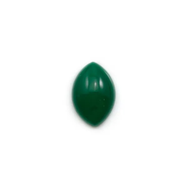 Cabochon d'aventurine verte, qualité A+, de forme ovale pointue, 8x12mm x 1pc