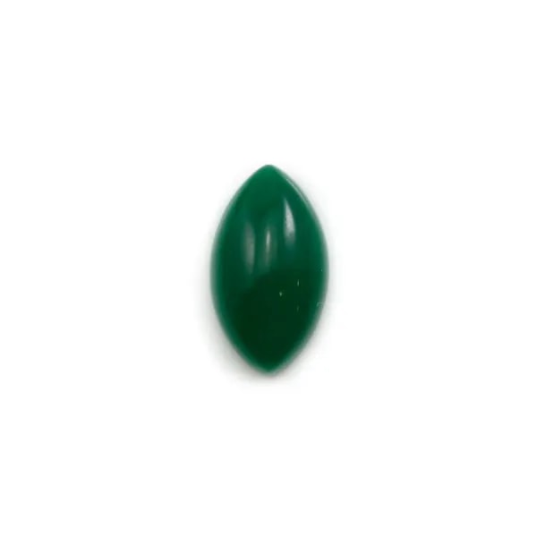 Cabochon d'aventurine verte, qualité A+, de forme ovale pointue, 8x14mm x 1pc