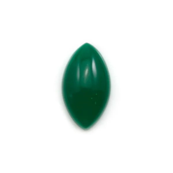 Cabochon d'aventurine verte, qualité A+, de forme ovale pointue, 9x16mm x 1pc
