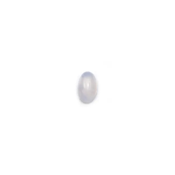 Blue chalcedony cabochon, in oval shaped, 3 * 5mm x 4pcs