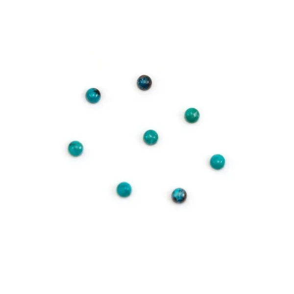 Cabochon chryscolle,en forme de rond 2mm x 2pcs