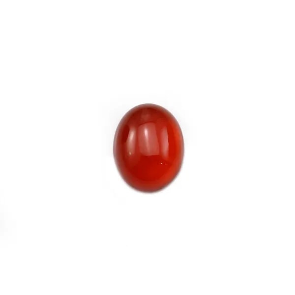 Cabochon cornaline ovale 7x9mm x 4pcs