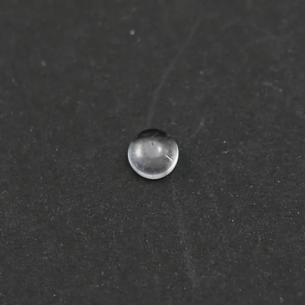 Cabochon cristal de roche rond-plat 4mm x 4pcs