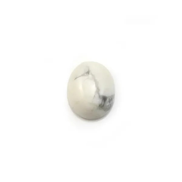 Cabochon howlite oval 10x12mm x 2pcs
