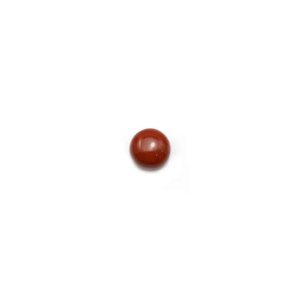 Cabochon de jaspe rouge, de forme ronde, 4mm x 4pcs