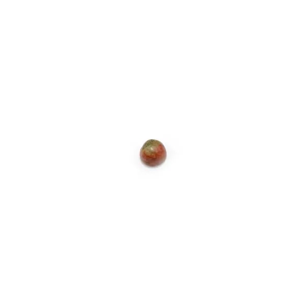 Cabochon d'unakite, de forme ronde, 2mm x 4pcs