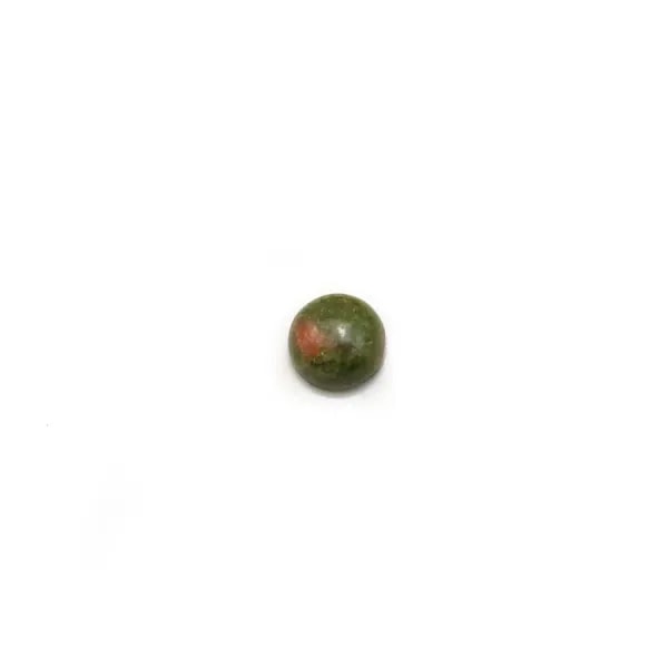 Cabochon of crystal rock, in round shape, 2mm x 4 pcs