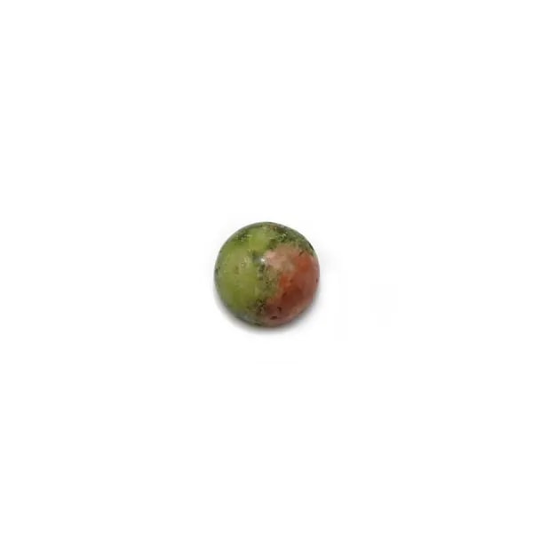 Cabochon d'unakite, de forme ronde, 6mm x 4pcs