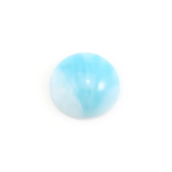 Cabochon de larimar, de forme ronde, 14mm x 1pc
