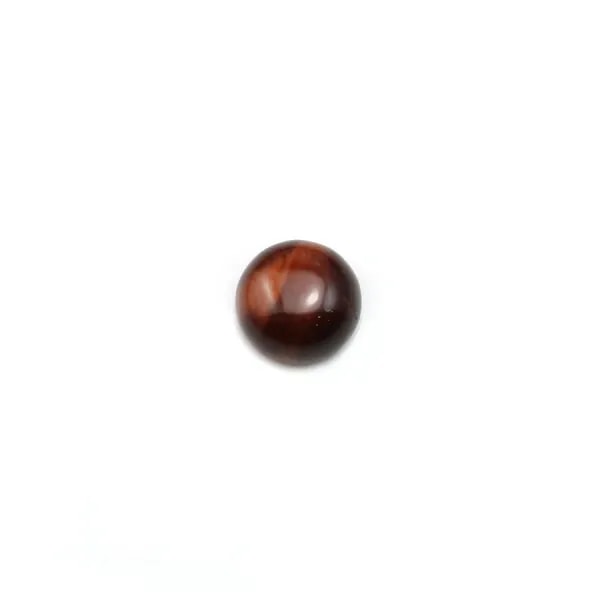 Cabochon yellow tiger's eye round 4mm x 4pcs