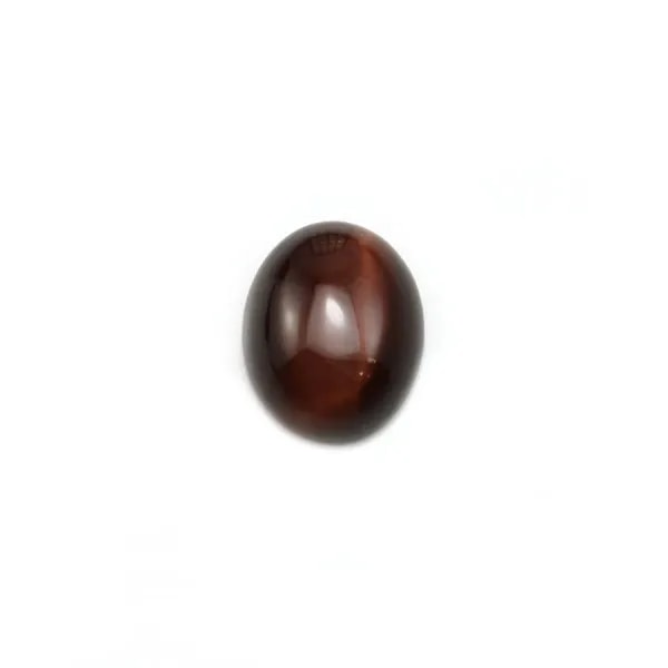 Cabochon yellow eye tiger oval 10x14mm x 2pcs