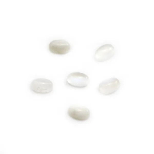 Cabochon Pierre de Lune Ovale 6x9mm x 1pc