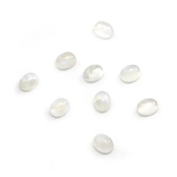Cabochon Pierre de Lune Oval 8x10mm x 1pc