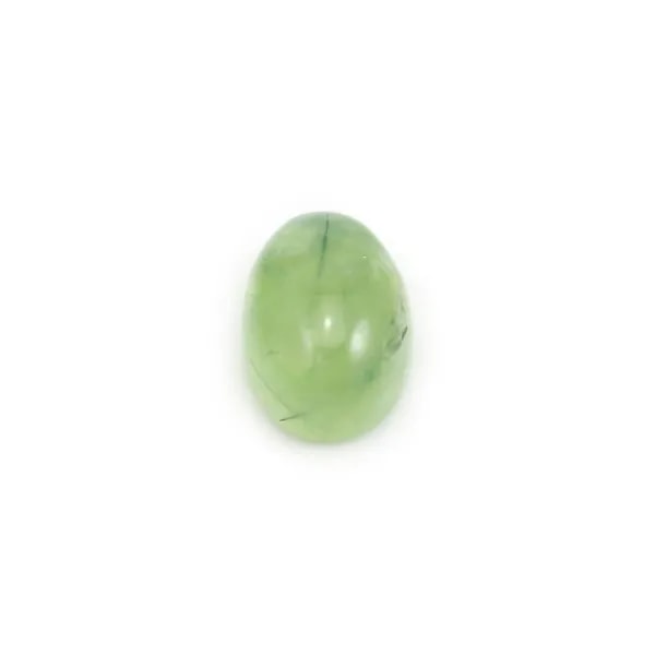 Cabochon prénite,de forme ovale 10x14mm x 1pc