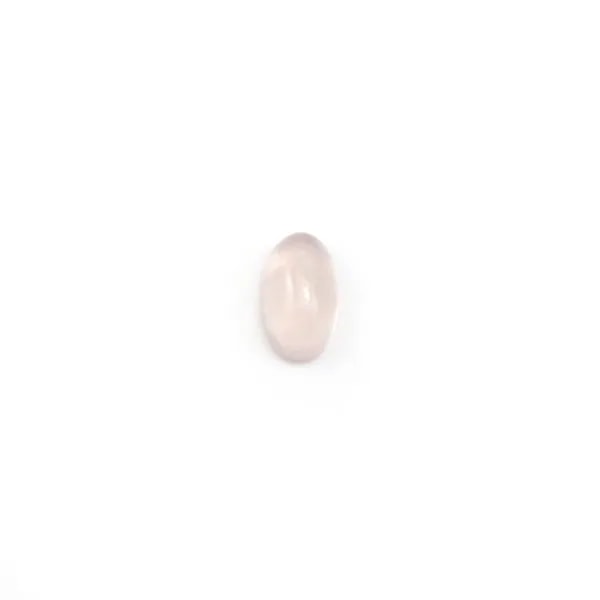 Cabochon Quartz Rose oval-plat 3x5mm x 4pcs