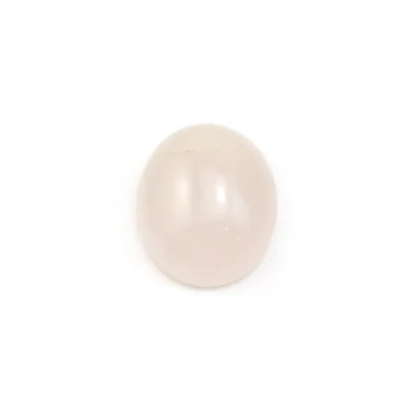 Cabochon Quartz Rose ovale-plat 10x12mm x 4pcs