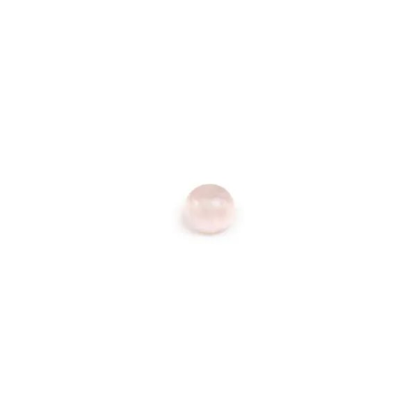 Cabochon Rose Quartz Flat-round 4mm x 10pcs