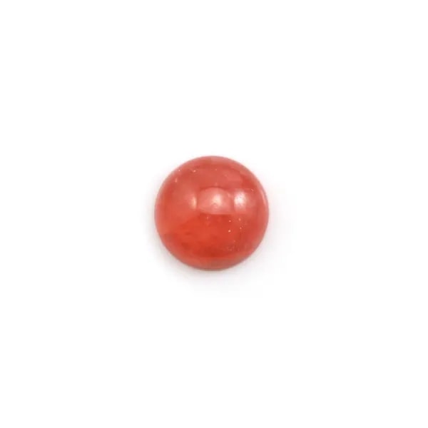 Cabochon de rhodochrosite rose, de forme ronde, et de taille 11mm x 1pc