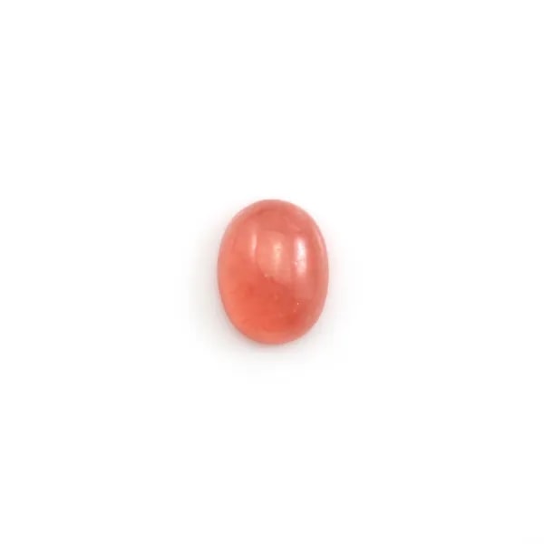 Pink rhodochrosite cabochon, in oval shape, in size of 7x9mm x 1pc