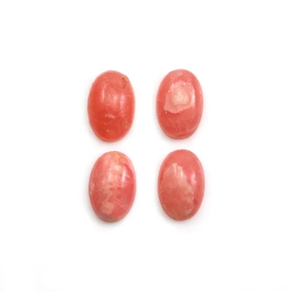 Cabochon de rhodochrosite rose, de forme ovale, et de taille 8x12mm x 1pc