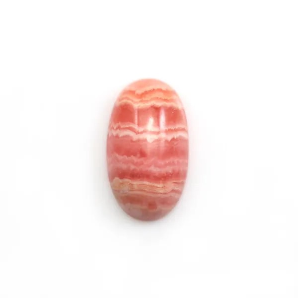Pink rhodochrosite cabochon, in oval shape, in size of 9x15mm x 1pc