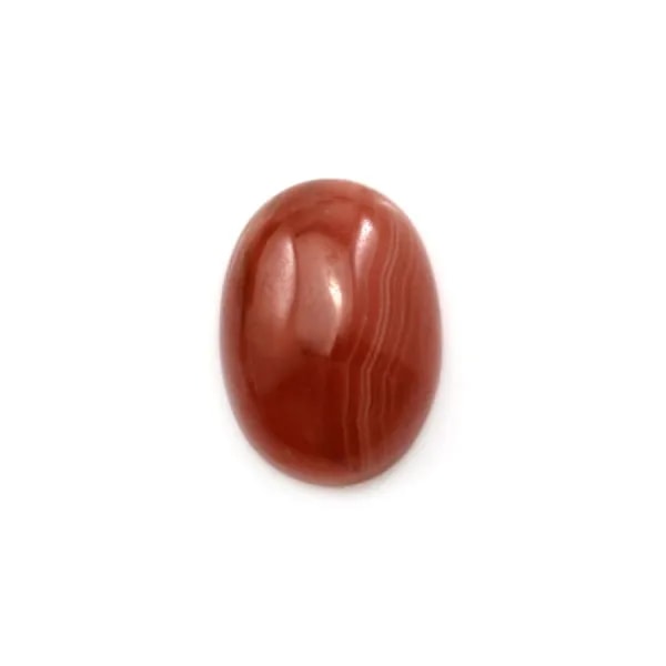 Cabochon de rhodochrosite rose, de forme ovale, et de taille 13x18mm x 1pc