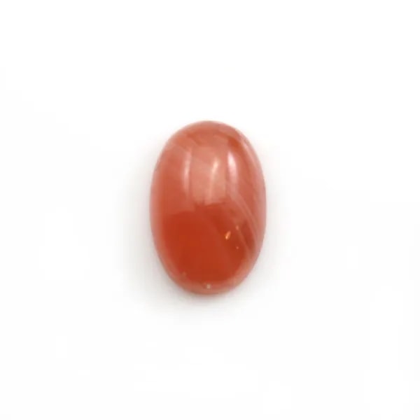 Cabochon de rhodochrosite de forme ovale 8x12mm x 1pc