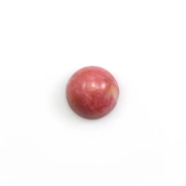 Cabochon de rhodonite de forme ronde 8mm x 4pcs