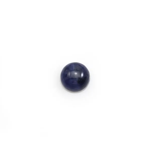 Cabochon de sodalite bleu, de forme ronde, 6mm x 5pcs