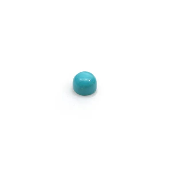 Cabochon turquoise de forme ronde 3mm x 2pcs