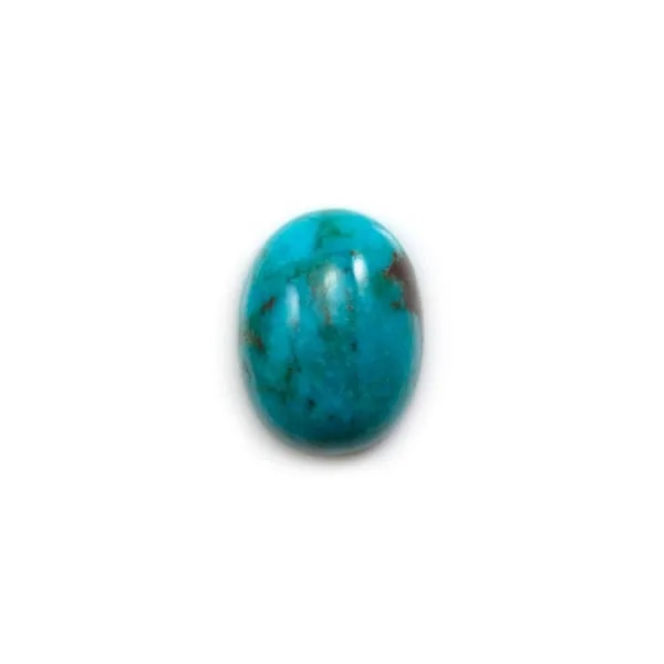 Cabochon of oval-shaped turquoise, 13 * 18mm, x 1pc