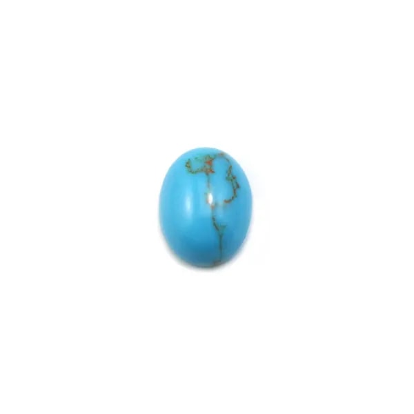 Cabochon turquoise reconstitué 7x9mm x 4pcs