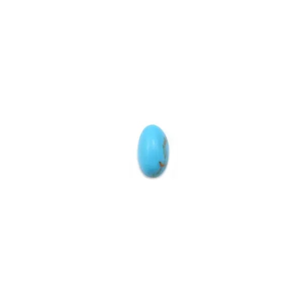 Cabochon reconstituted turquoise 8x10mm x 4pcs