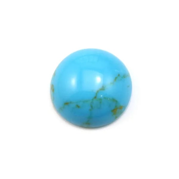 Cabochon reconstituated turquoise oval 6x8mm x 5pcs