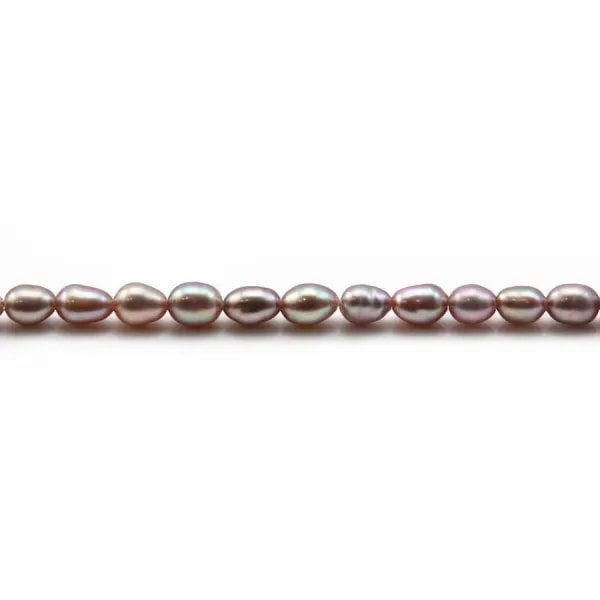 Perles de culture d'eau douce, mauve, olive, 3-4mm x 20pcs