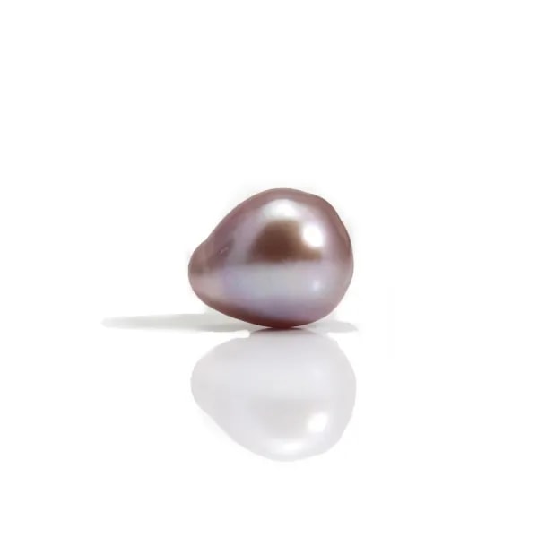 Perle de culture d'eau douce, semi-percée, mauve, poire, 9-9.5mm x 1pc
