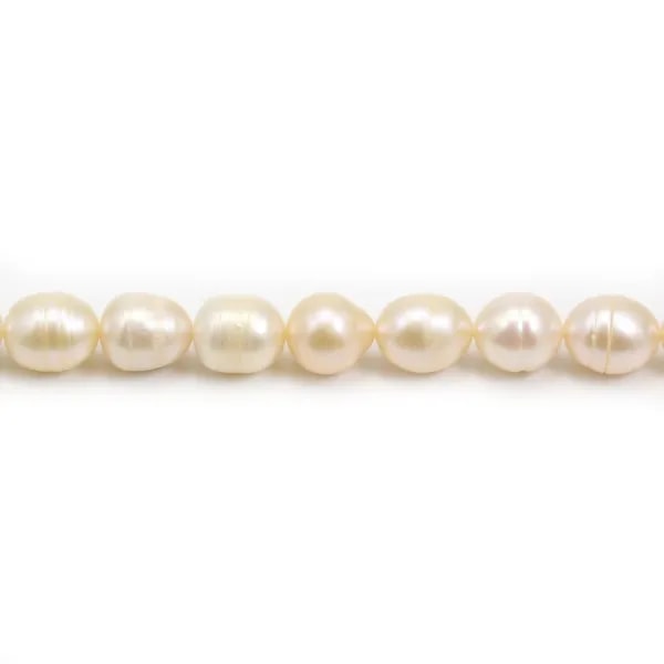 Perles de culture d'eau douce, saumon, irrégulière, 10x12mm x 2pcs
