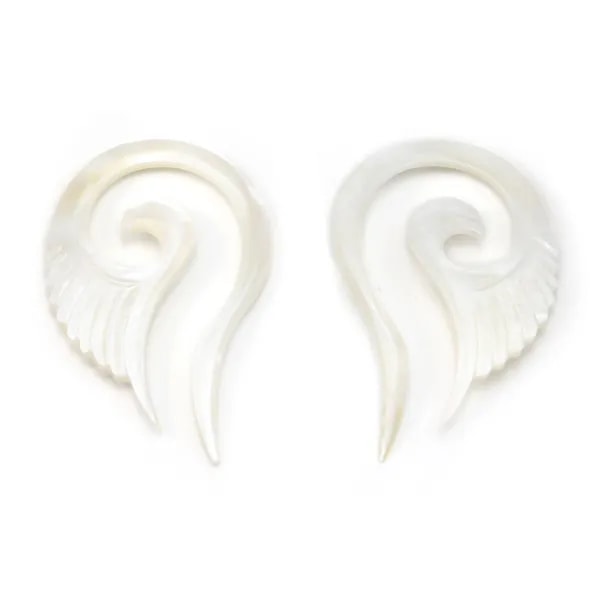 Nacre jaune aile 36x58mm x 2pcs