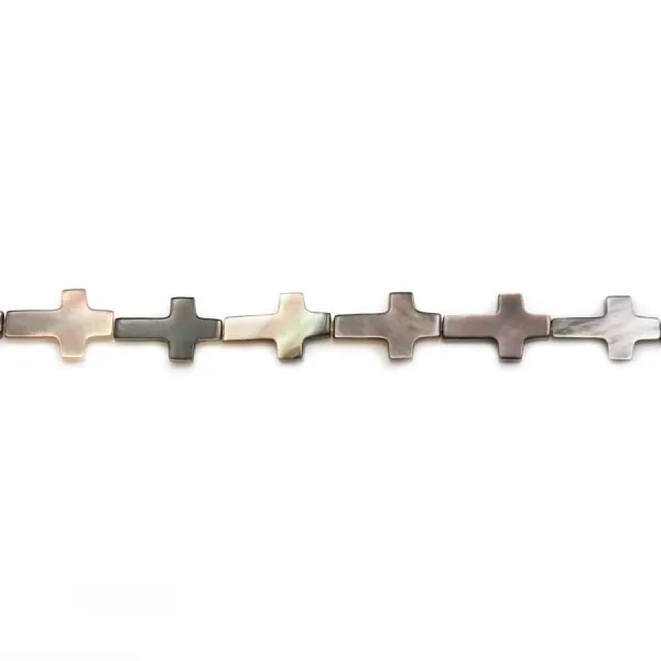 Grey Shell Cross 9x11mm(34PCS)