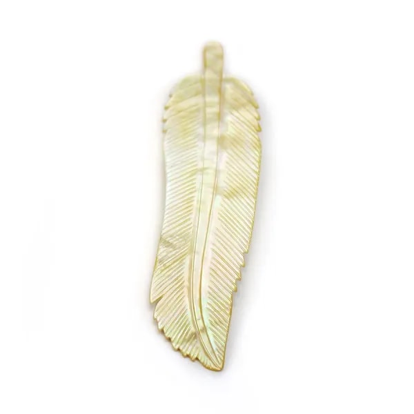 White mother-of-pearl alphabet x 1pc