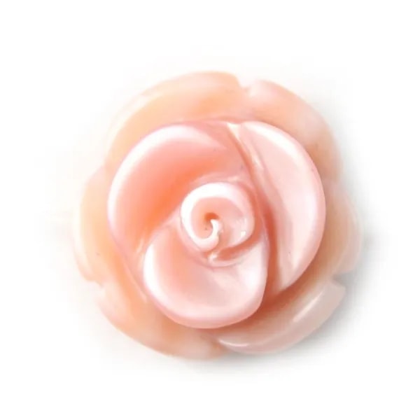 Nacre rose en Forme de Fleur Rose 8mm x 15pcs
